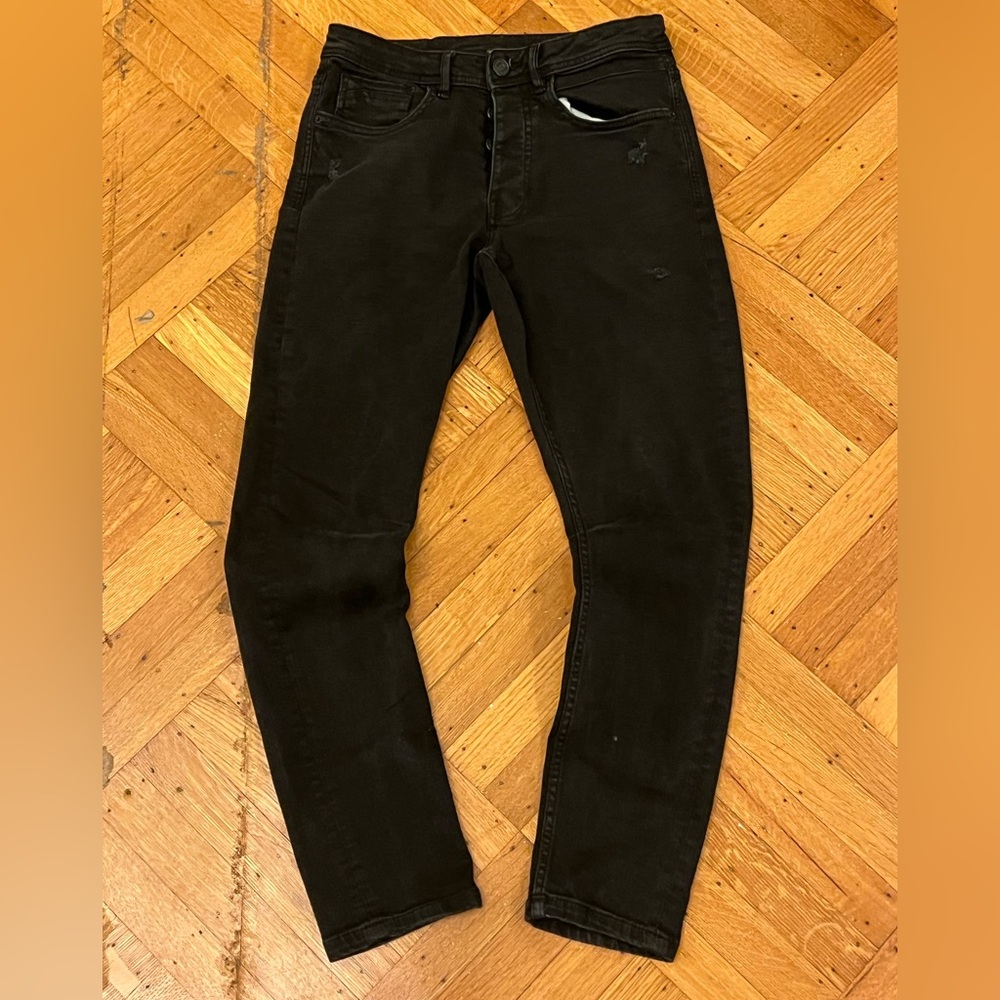 Denim&Co Men's Charcoal Slim Jeans